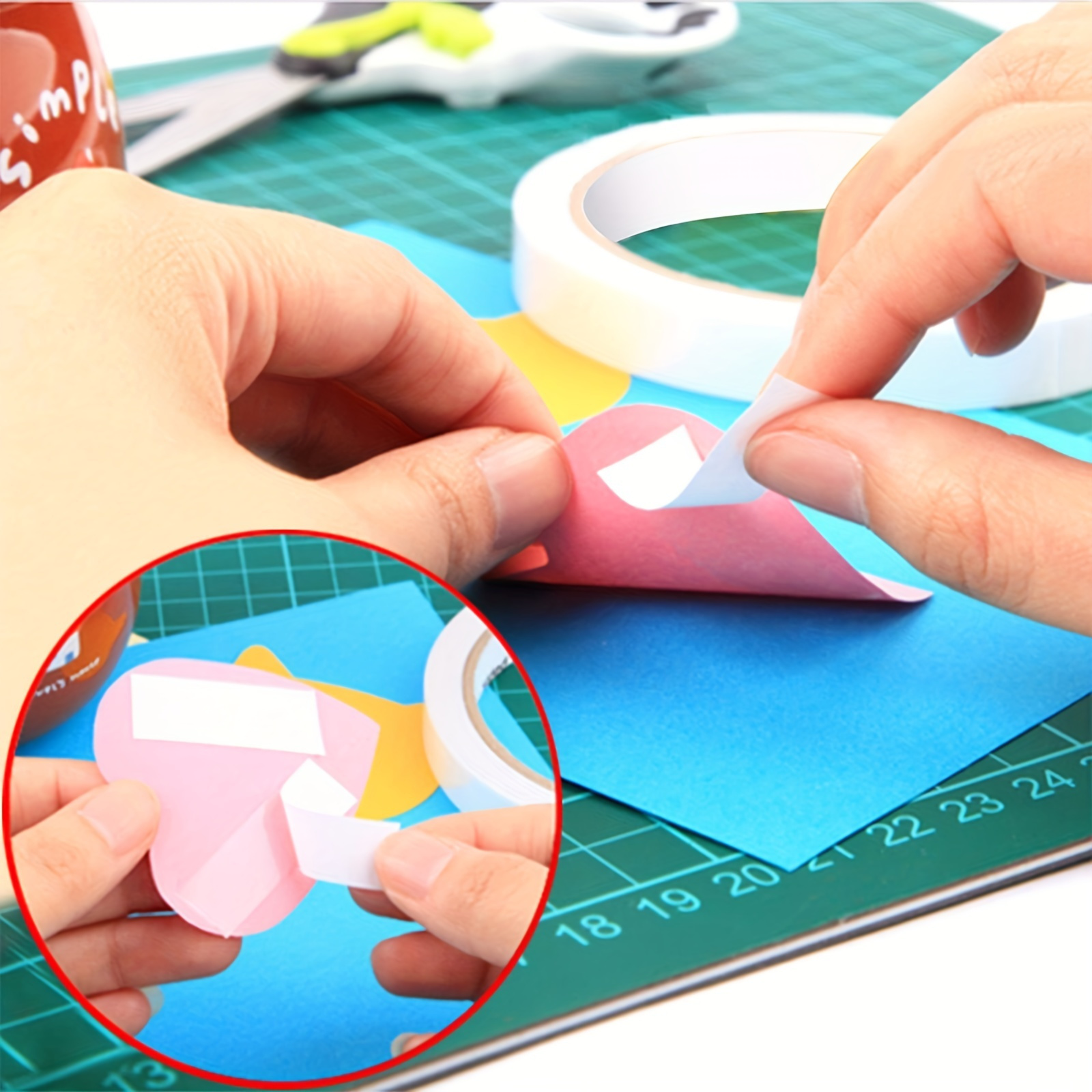 Double Sided Tape For Handmade Scrapbooking Easy To Tear - Temu