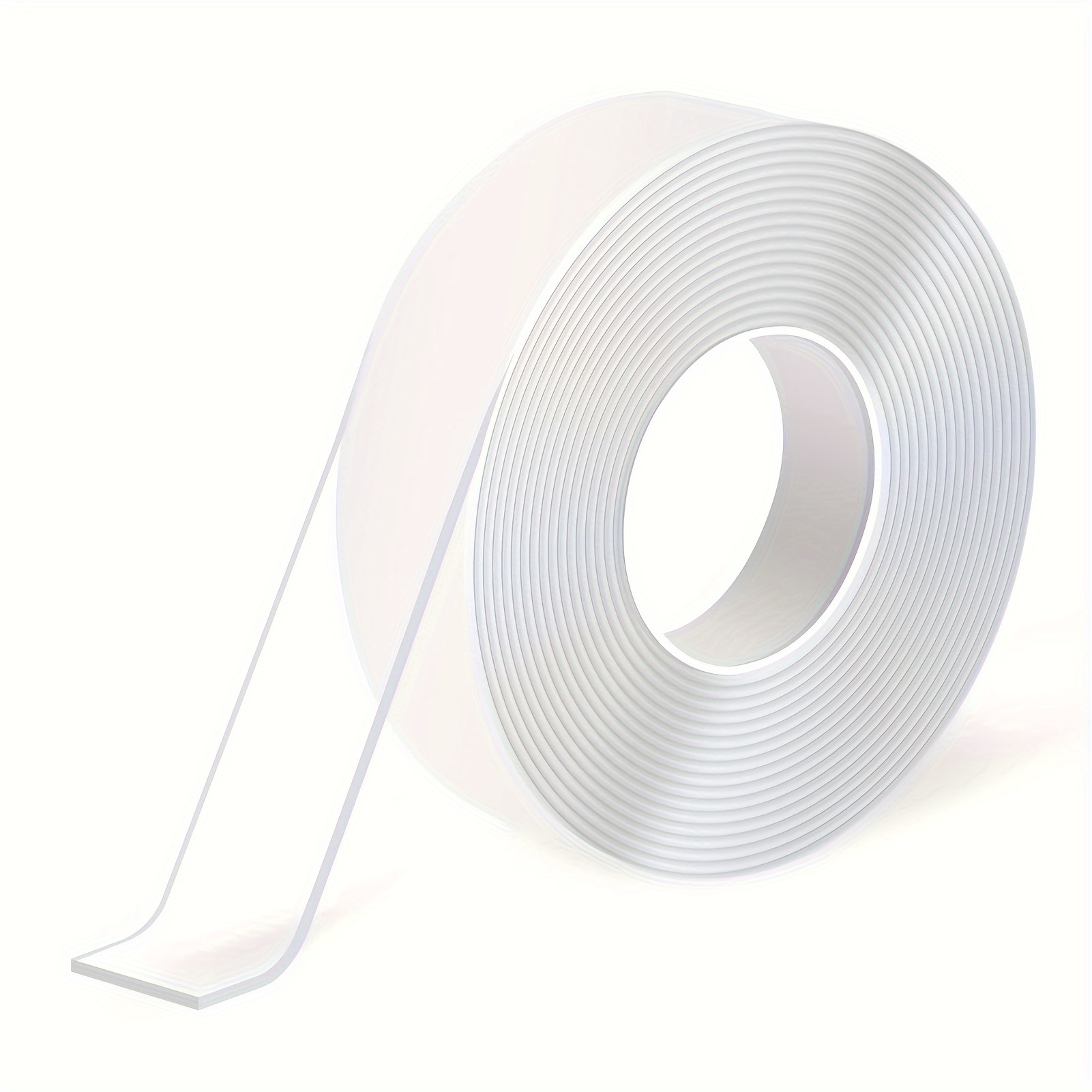Strong Double Sided Tape Heavy Duty,Removable & Reusable Clear Mounting  Tape Adhesive Grip,Waterproof Two Sided Stick Tape Strips,Nano Magic Tape  Poster Carpet Tape for Walls Outdoor (9.85ft) 