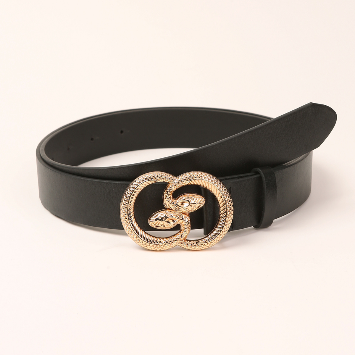 Gucci - GG Snake-Buckle Leather Belt - Mens - Black for Men