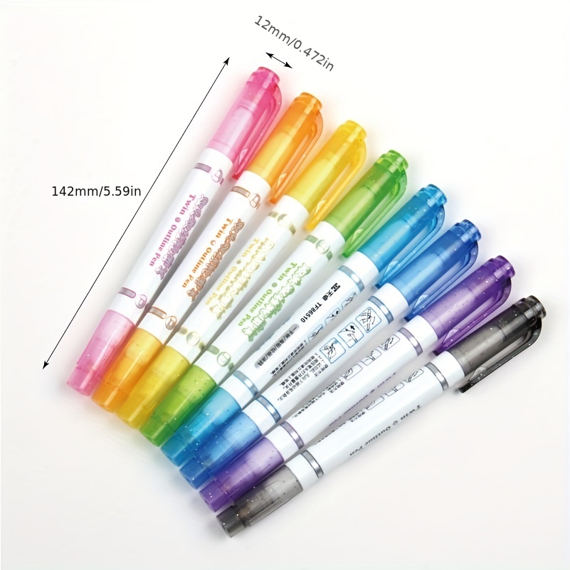 Brighten Up School Supplies With This Shiny Double Line - Temu