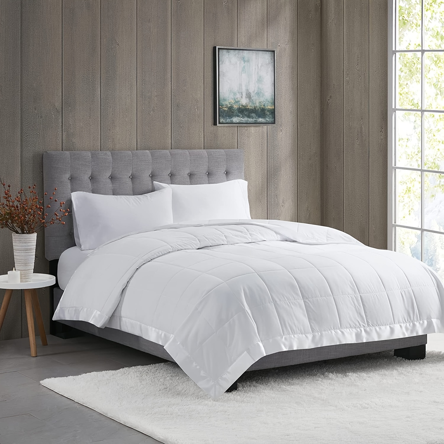 Utopia Bedding Queen Comforter Set with 2 Pillow Shams - Bedding Comforter  Sets - Down Alternative White Comforter - Soft and Comfortable - Machine