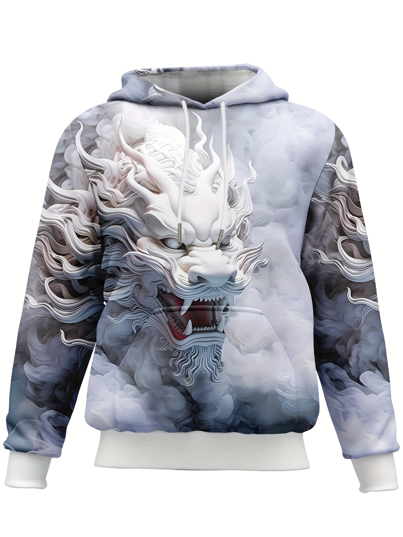 Chaqueta Con Capucha Estampado De Tigre Blanco 3D Para Hombre Sudadera De  Animal