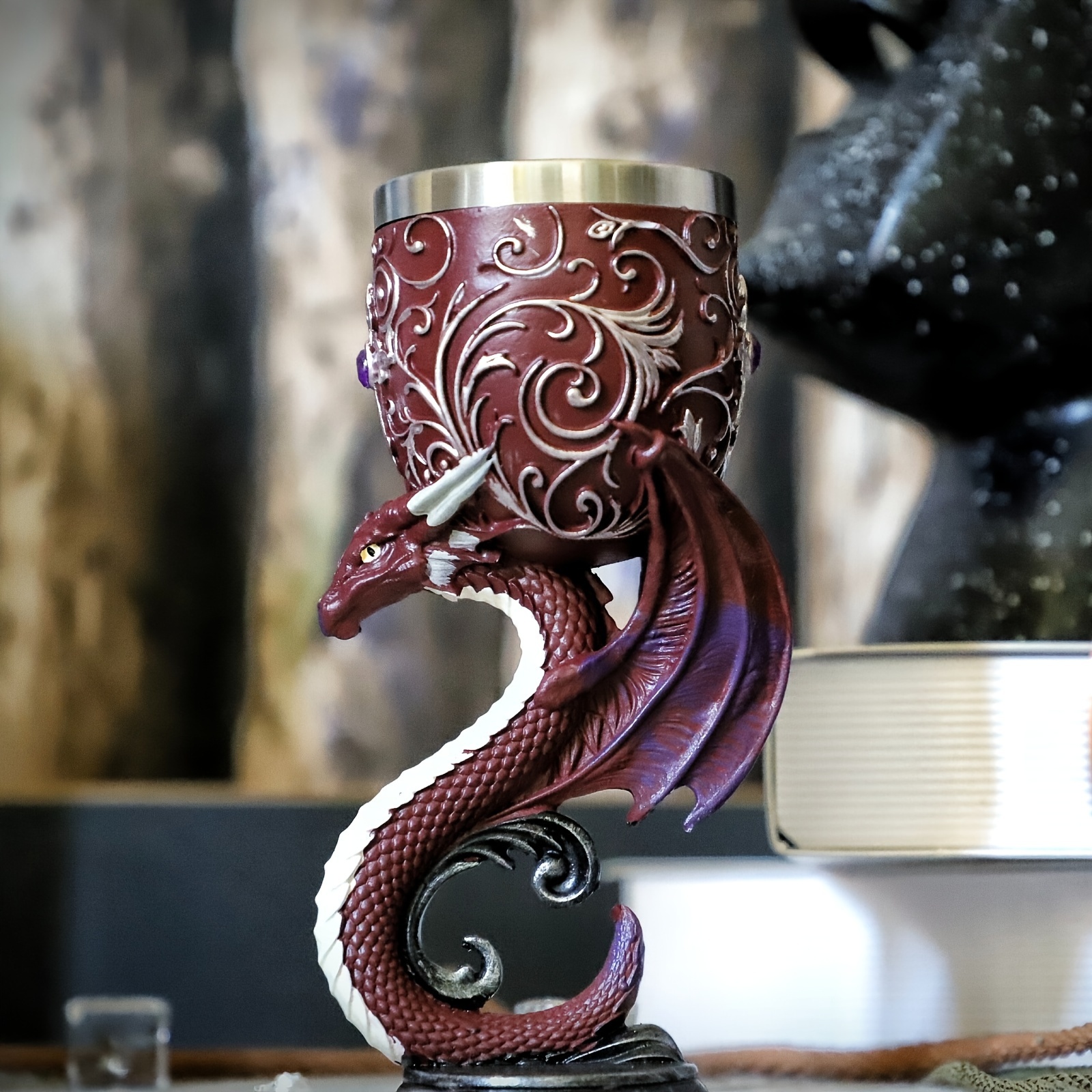 Dragon Phoenix Enamel Crystal Glass Tea Cup Lead free Coffee - Temu