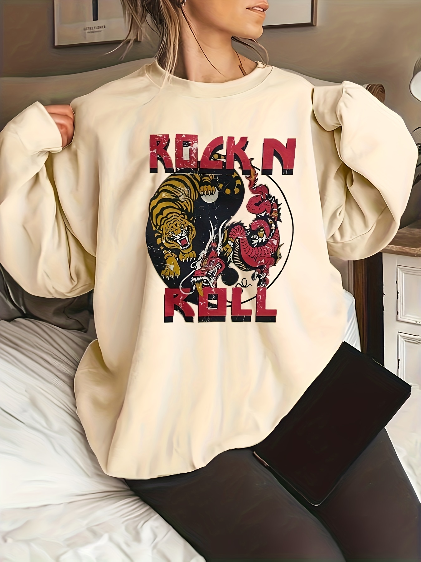 Rock and Roll Tiger Sweatshirt