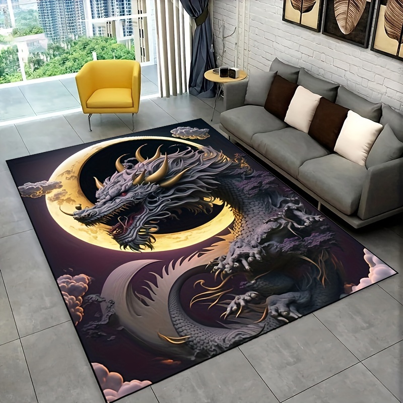 Living Room Carpet 3D Print Magical Dragon Large Bedroom Bedside Sofa Area  Rugs Home Decoration Hallway Balcony Kitchen Door Mat - AliExpress