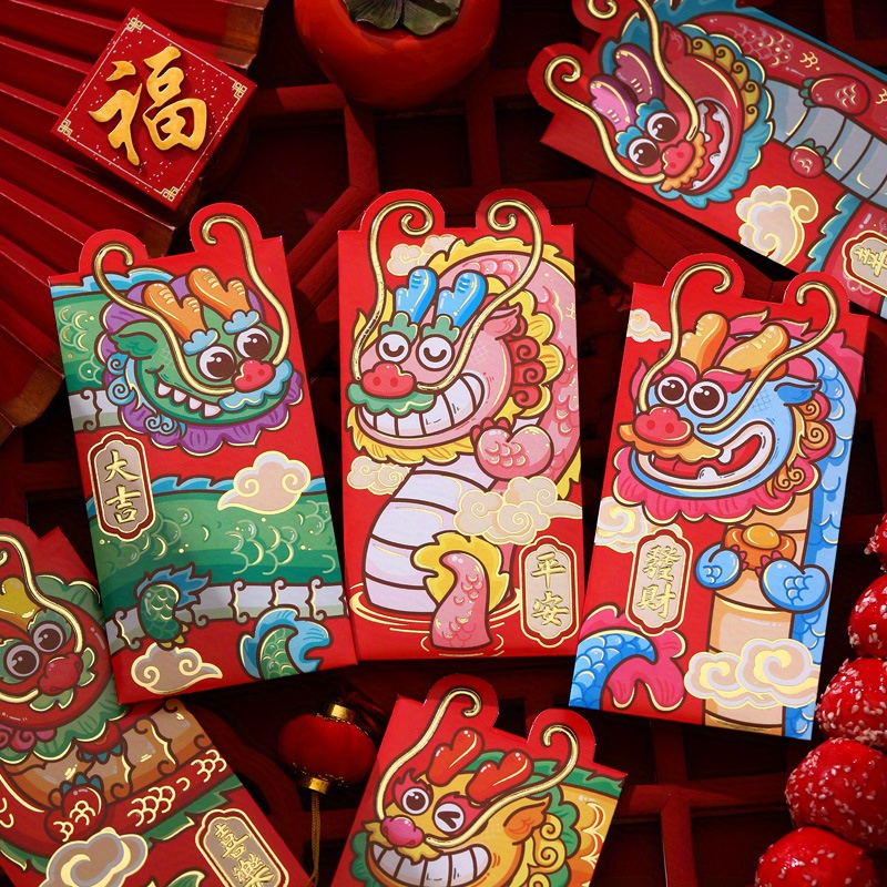 2023 Year Of The Rabbit Red Envelope Lovely Cartoon 3d Red Envelope 12pcs