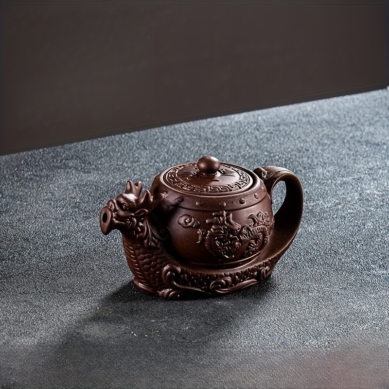 Yixing Purple Clay Teapot Handmade Bamboo Xishi Teapot Filter