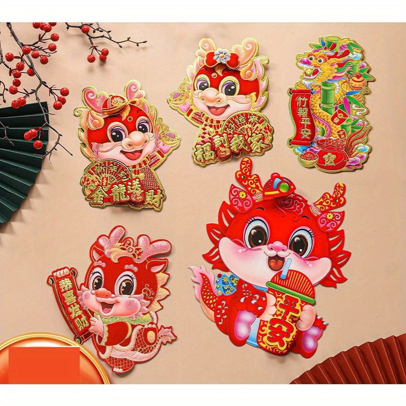 6pcs/set 2024 Dragon Year Awakening Lion Pendant Chinese New Year Small  Pendant Housewarming Indoor Bonsai Hanging Decoration Spring Festival New  Year