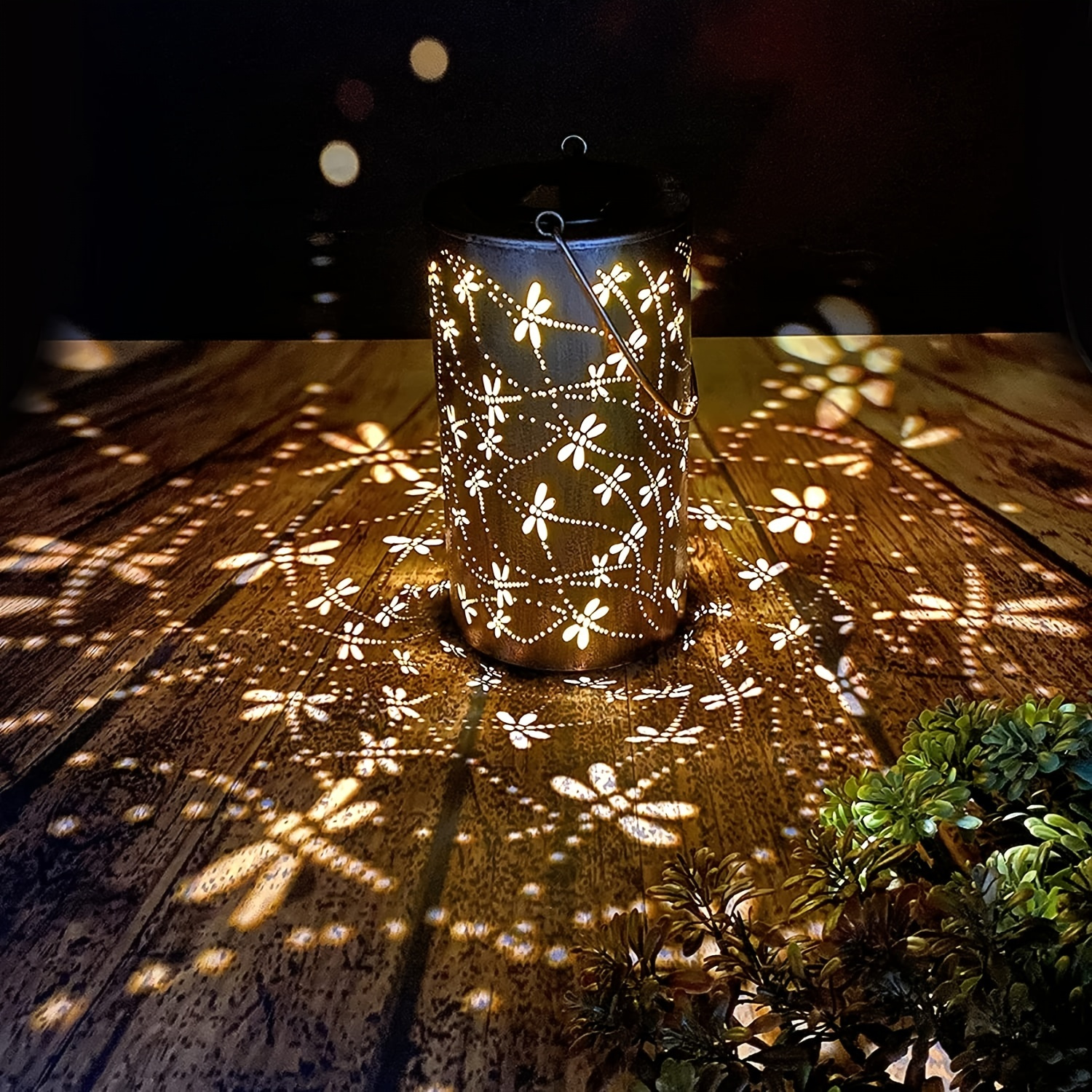 Outdoor Camping String Lights Iron Art Hollow Metal Star - Temu