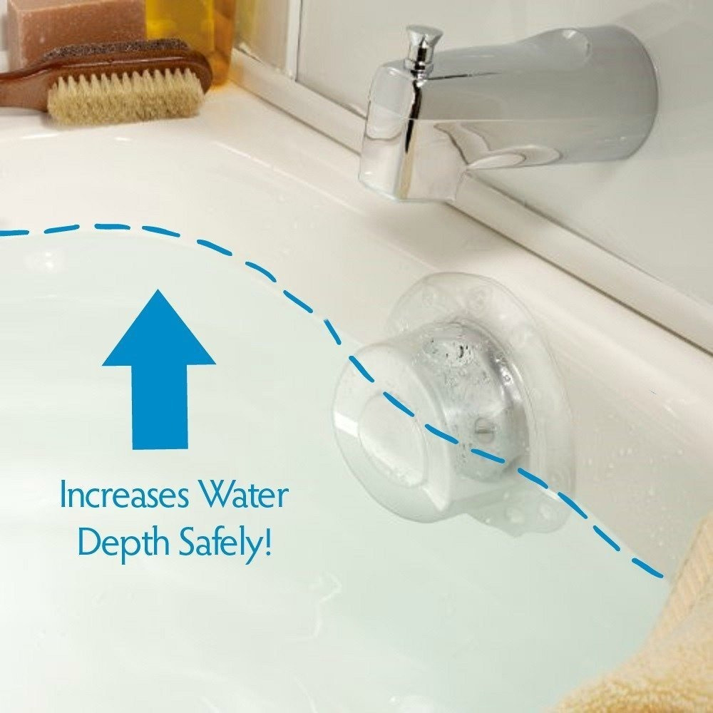 deep water bath - bottomless bath overflow drain