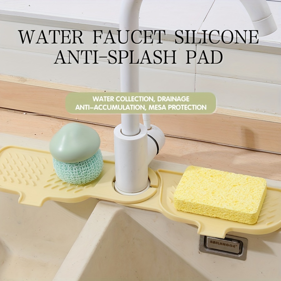 Under Drain Sink Mat Silicone Kitchen Sink Liner With Drainage Hole  Splashes Absorbent Mat Waterproof Protector Sink - Drawer & Shelf Liners -  AliExpress