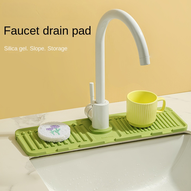 Fantasy Style Faucet Draining Mat,Self Absorbent Draining Mat ,Kitchen Sink  Faucet Splash Guard,Vintage Soft Diatom Mud Non Slip Drain Pad Quick Dry