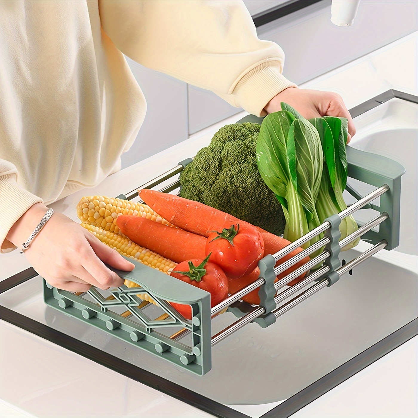 Kitchen creative draining tray fruit and vegetable draining tray  rectangular tableware dish draining storage shelf - AliExpress