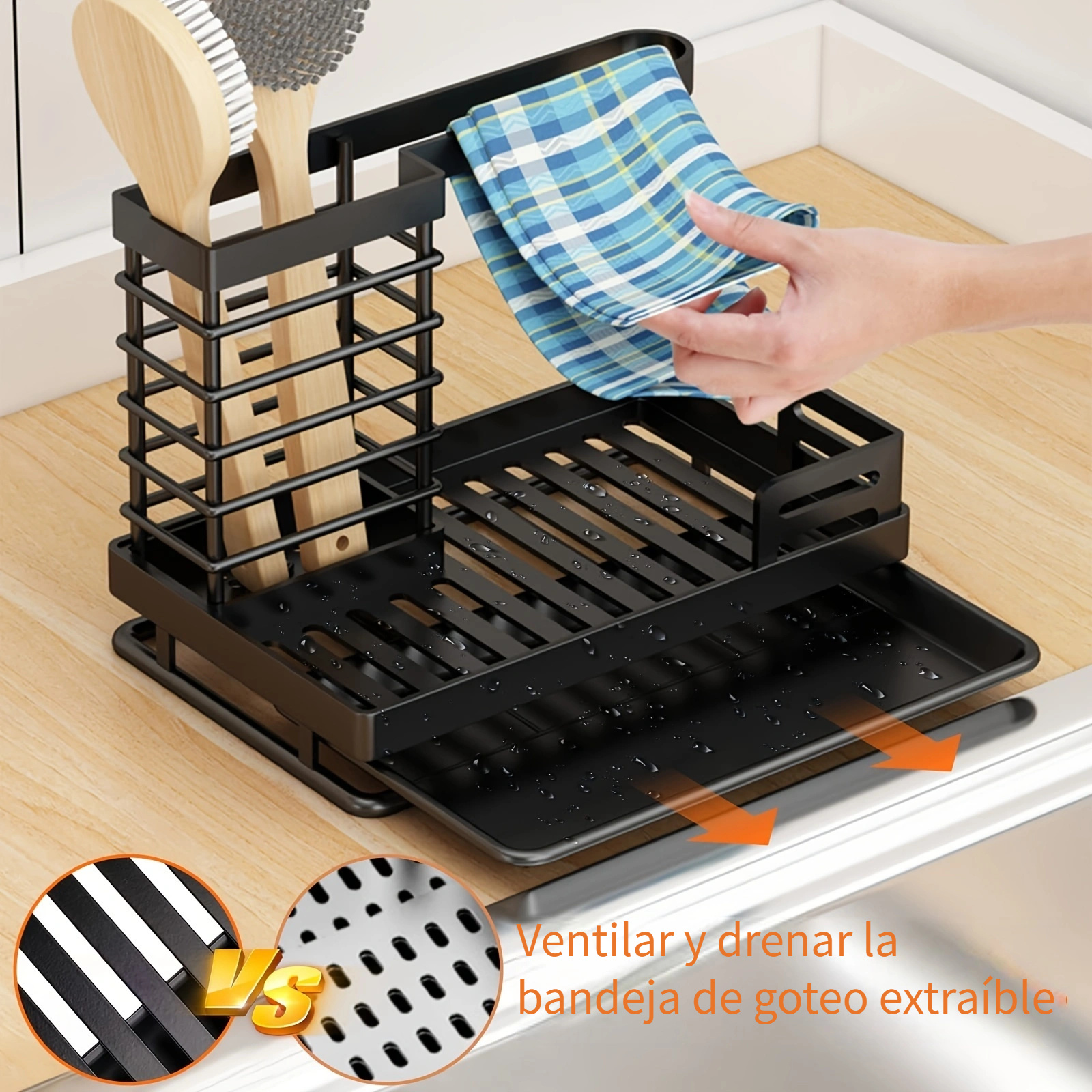 1pc Estante Para Platos Debajo Del Fregadero Organizadores Y - Temu