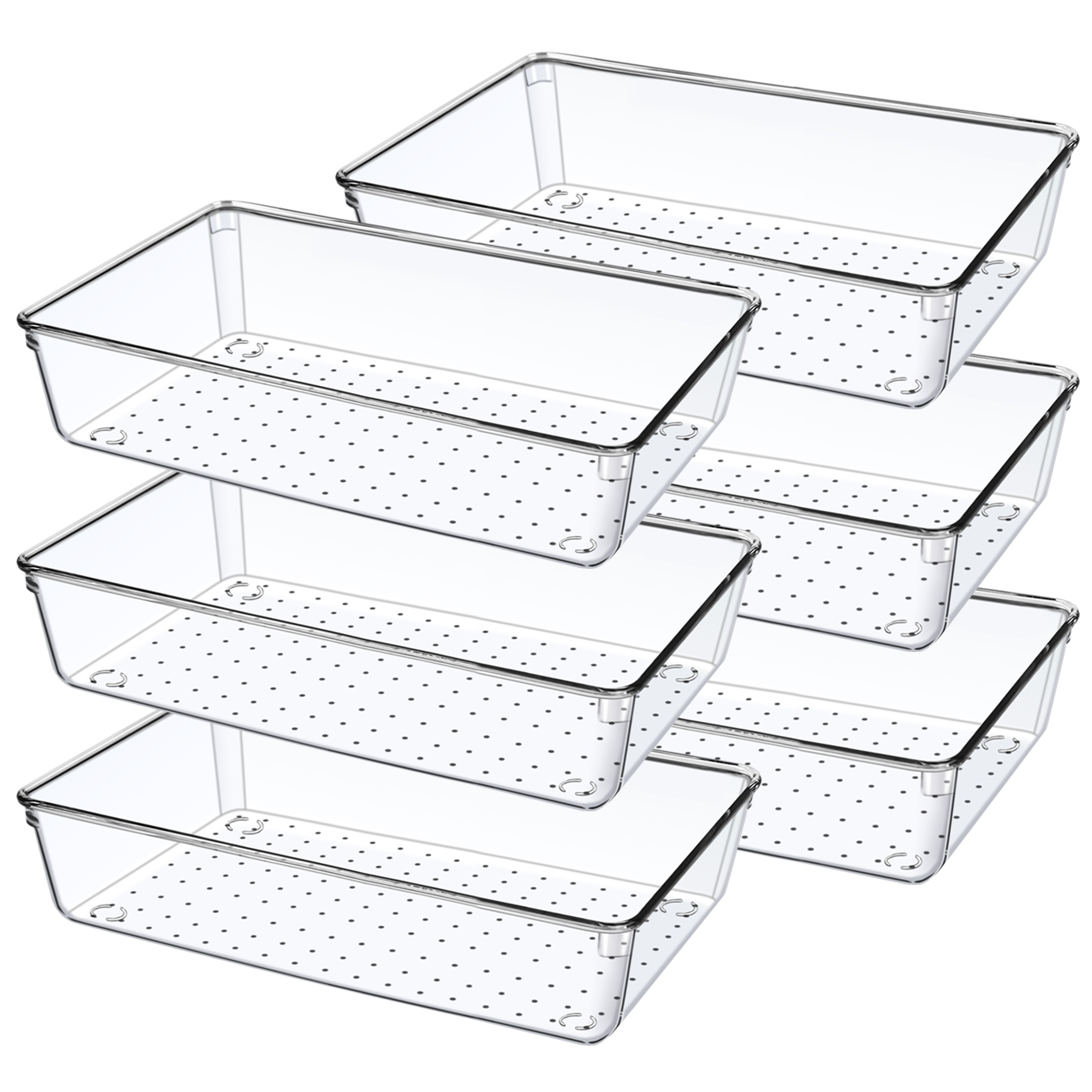 Buy Clear Plastic Storage Bin Tote Organizing Container with Durable L –  Tejal Trends