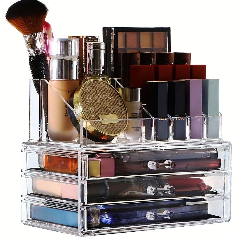 STORi Audrey Clear Vanity Makeup Organizer, 15-Compartment Holder for  Brushes, Eyeshadow Palettes, & Beauty Supplies, Stacks on Audrey Storage  Drawers