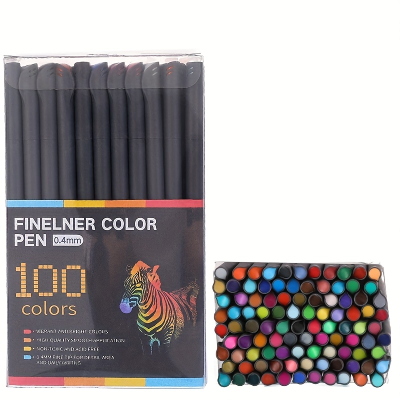 0.4mm Fineliner Pens 12/24/36/48/60/100Pcs Colored Professional