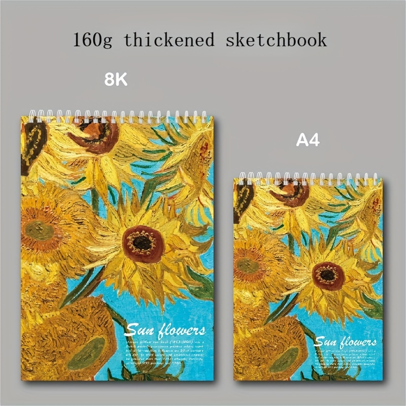 A4 Sketchbook Thickened Art Utility Sketchbook Side Flip - Temu