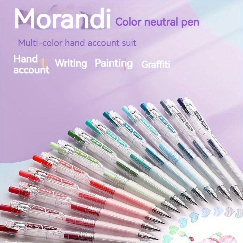 6pcs Rainbow Gradient Gel Pens Glitter Colors