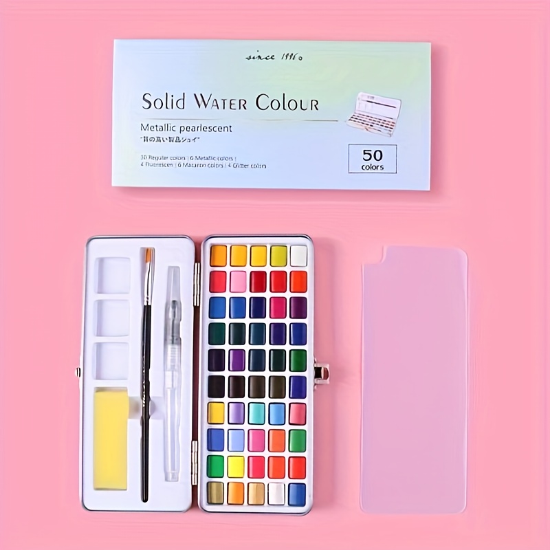 HIMI Gouache Paint Set, 36 Colors x 12ml Twin Jelly Cup Design with 3 Paint  Brushes and a Palette in a Carrying Case Perfect for Artists, Students