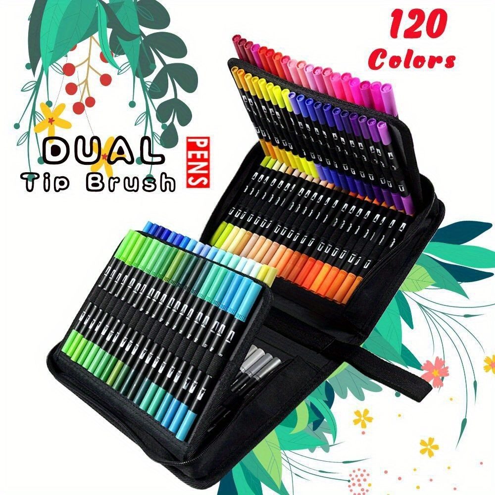 Caliart 51 Colors Alcohol Brush Markers, Dual Tip French Polynesia