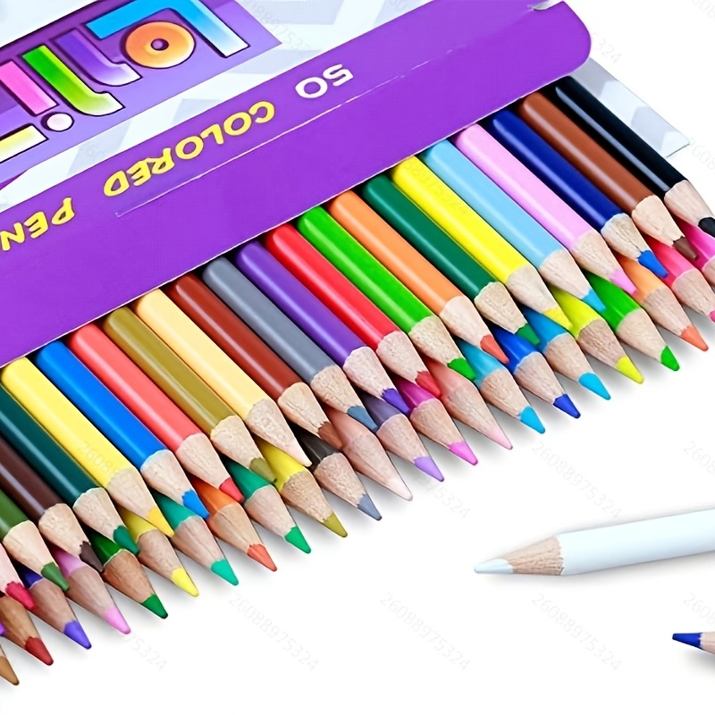 48 lápices de colores de alta calidad para colorear para adultos, núcleos  de plomo de la serie Artist Soft con colores vibrantes, lápices de colores