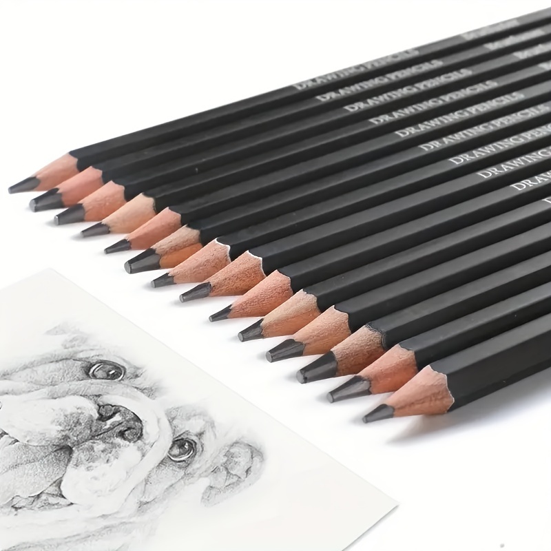 Premium 14/37pcs Graphite Drawing Pencils Sketch Set Kit 4H-12B Sketch  Pencil 16 Sheets Sketch