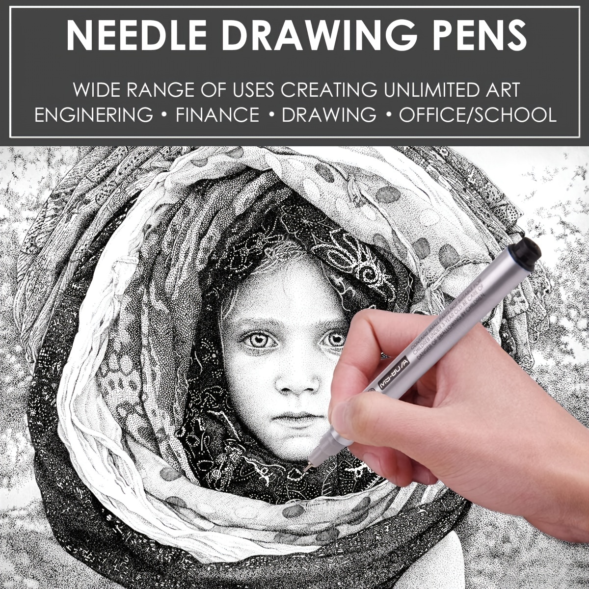 White Gel Pens Set 6 Pieces, 0.8mm Fine Tip Point Sketching Pen Highlight  Line Drawing Pens, Art Design Supplies Ink Pens for Back to School Artists  Black Paper llustration Adult Kids Book