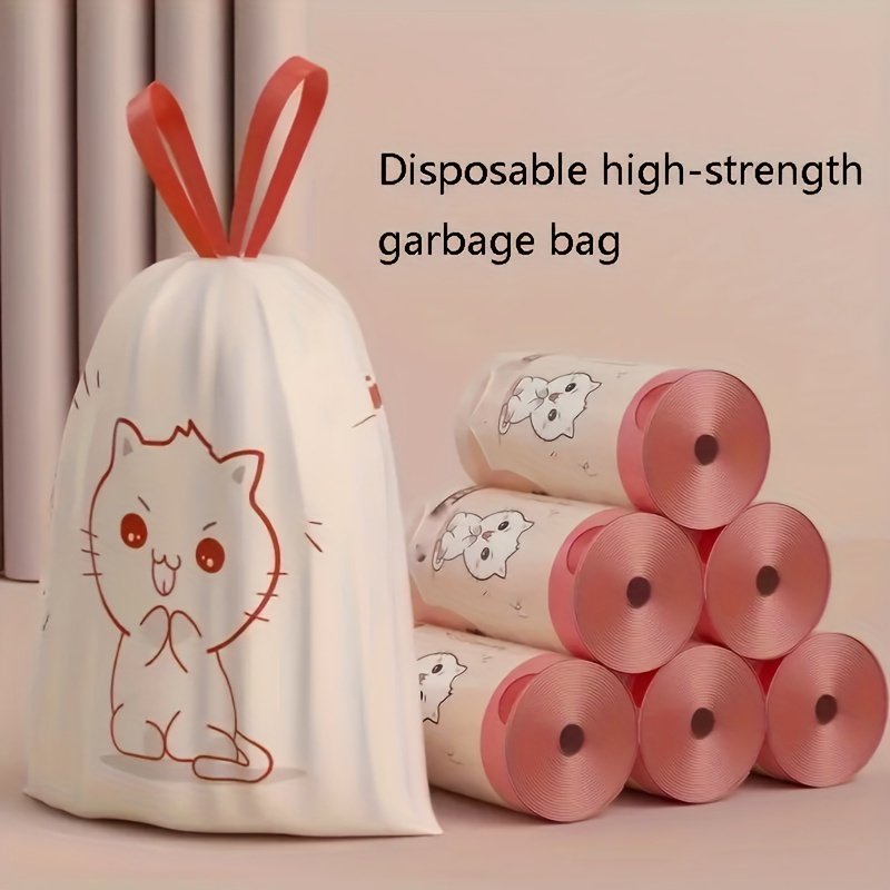 4 Gallon 180pcs Small Pink Trash Bags Strong Pink Garbage Bags, Bathroom  Trash Can Bin Liners, Plastic Bags for Home Bedroom Office, Waste Basket