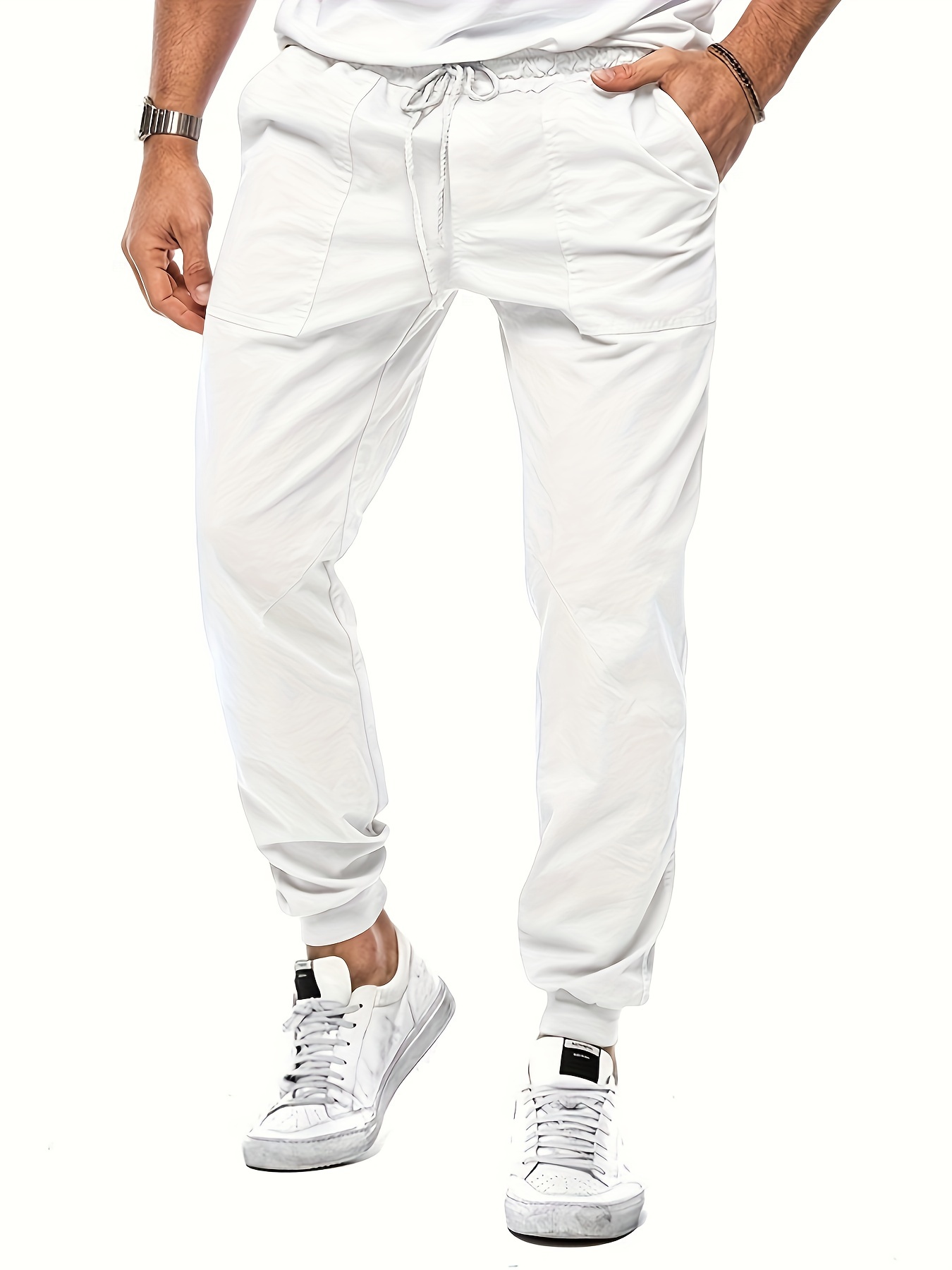 White Joggers Men - Free Returns Within 90 Days - Temu United Arab