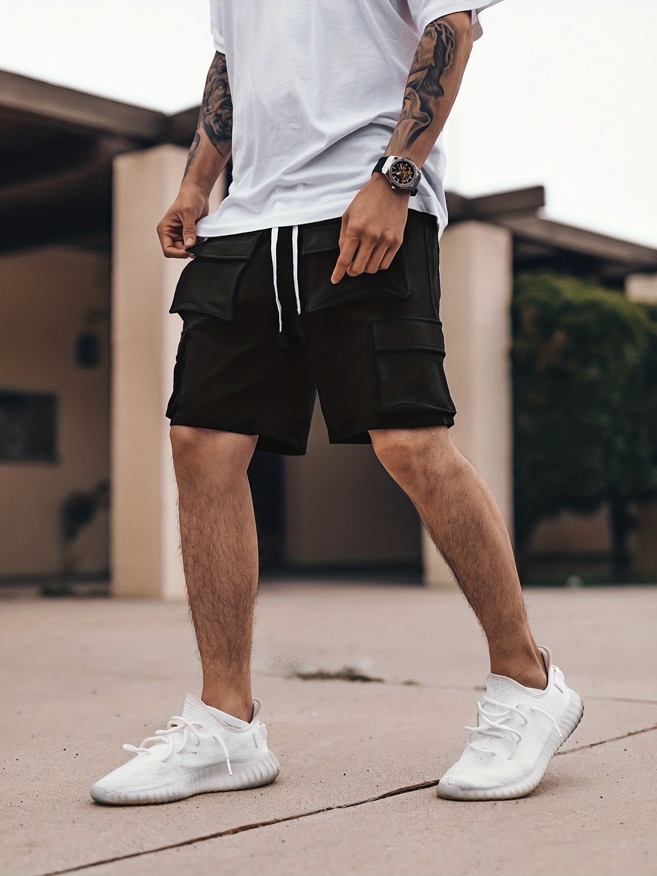 Black Cargo Shorts Kmart - Temu