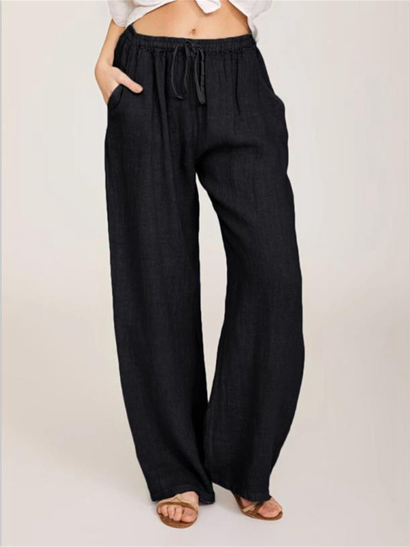 Black Chain Flare Pants Women Trousers Korean Fashion Casual Office Lady  Split High Waist Long Bell Bottom Pants Y2k Clothes - Pants & Capris -  AliExpress
