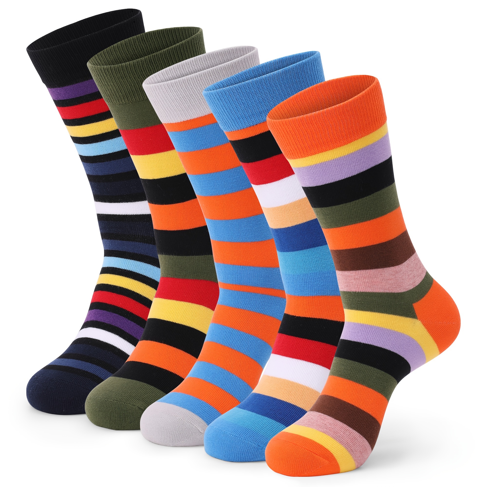 Calcetines de vestir Marino para hombre, divertidos y coloridos calcetines  funky de algodón para hombre - paquete de 6
