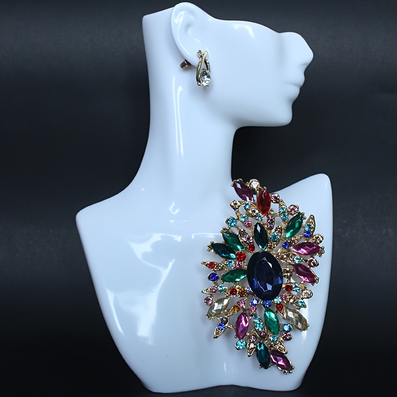 Elegant New Creative Opal Owl Brooches for Women Men, Rhinestone Animal Retro Clothing Jewelry, Jewels Brooch Pin,Temu
