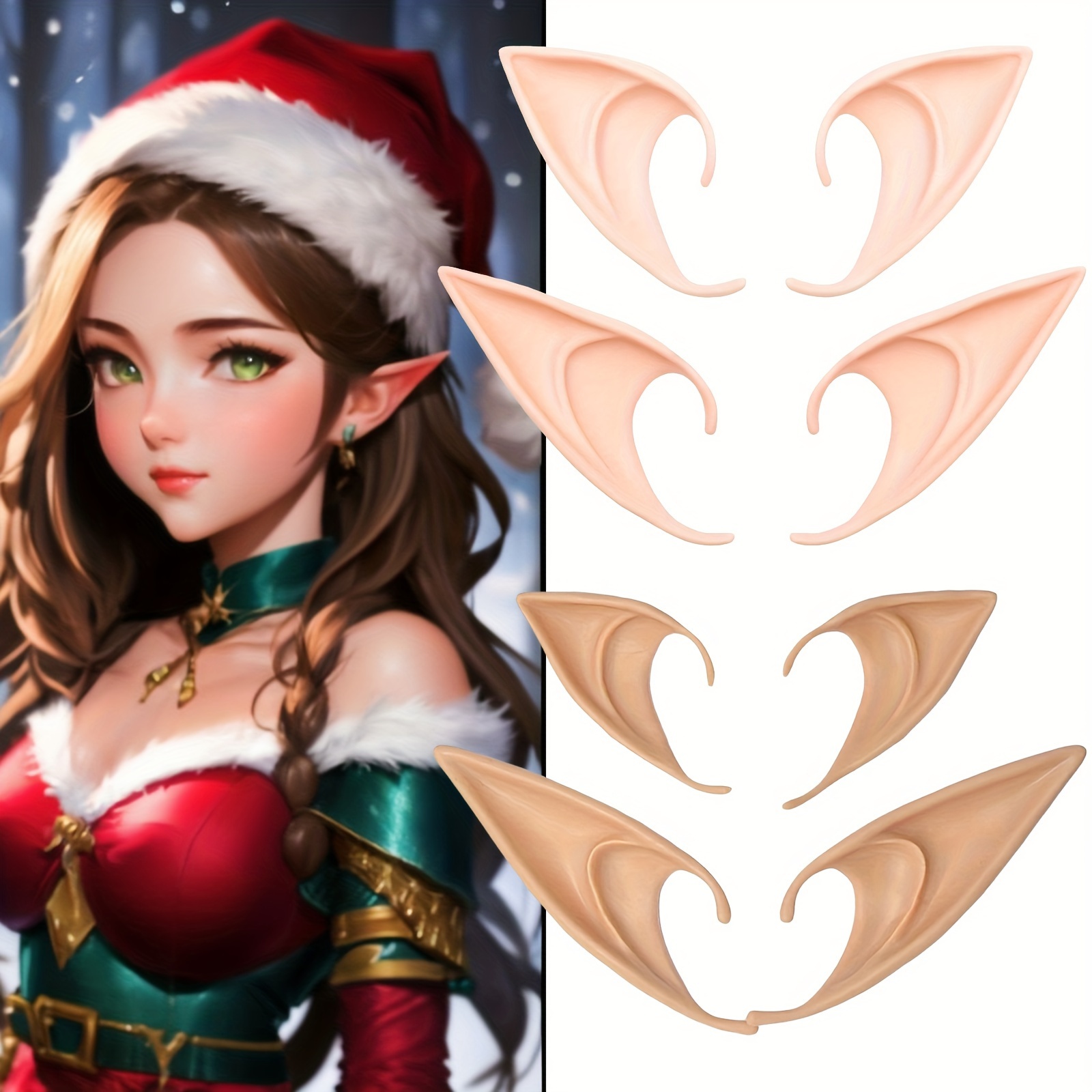 Orejas Elfo de Látex, Orejas de Elfo para Disfraz de Carnaval