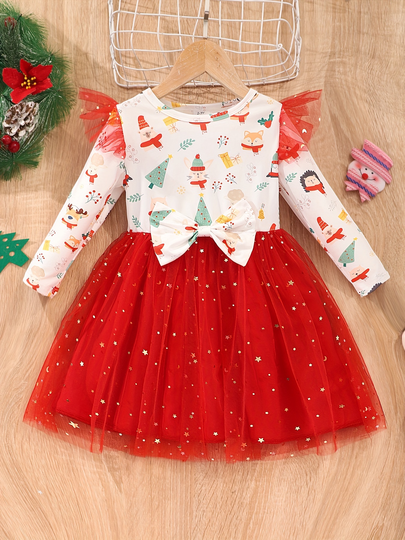 Robe de Noël bébé, tenue de Noël bébé fille, tenue de père Noël bébé,  photographie de Noël bébé, tenue de Noël fille accessoires de Noël