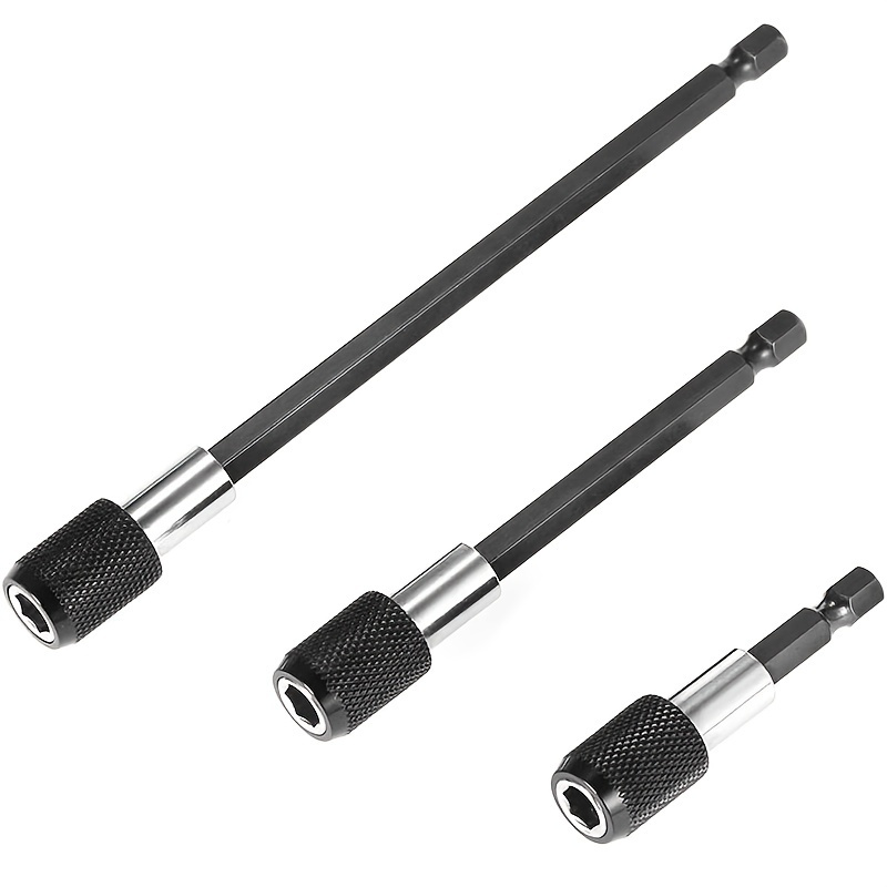 2Pcs Knitting Machine Adapter with Hex Steel Bit Power Screwdriver  Attachment Black+White