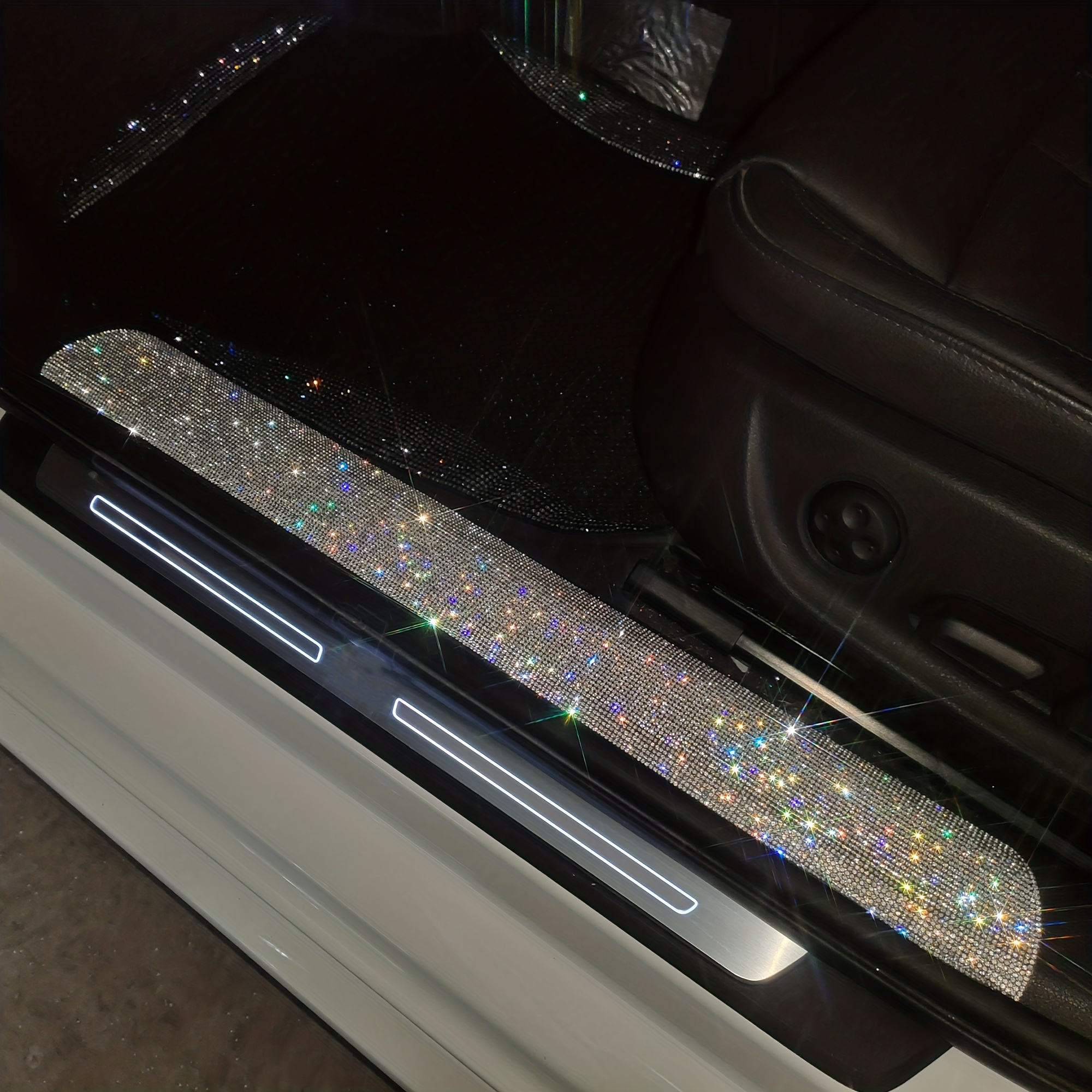 Universal Bling Car Foot Mats Glitter Shiny Car Foot Carpets - Temu