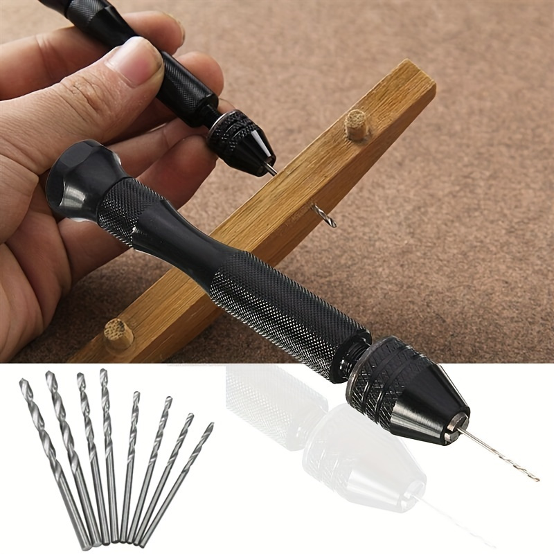 0.5-3.2mm Mini Manual Hand Drill Chuck Drill Bit Jewelry Woodworking Tool  Craft DIY