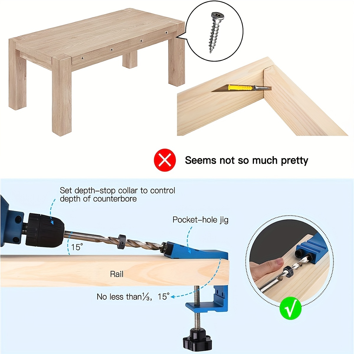 Tooltekt® Multi-angle Pocket Hole Jig