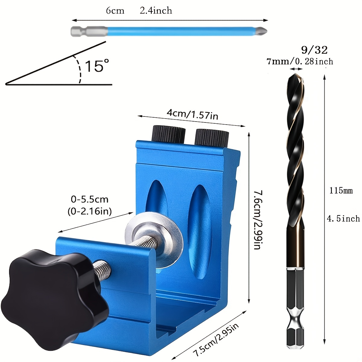 Tooltekt® Multi-angle Pocket Hole Jig