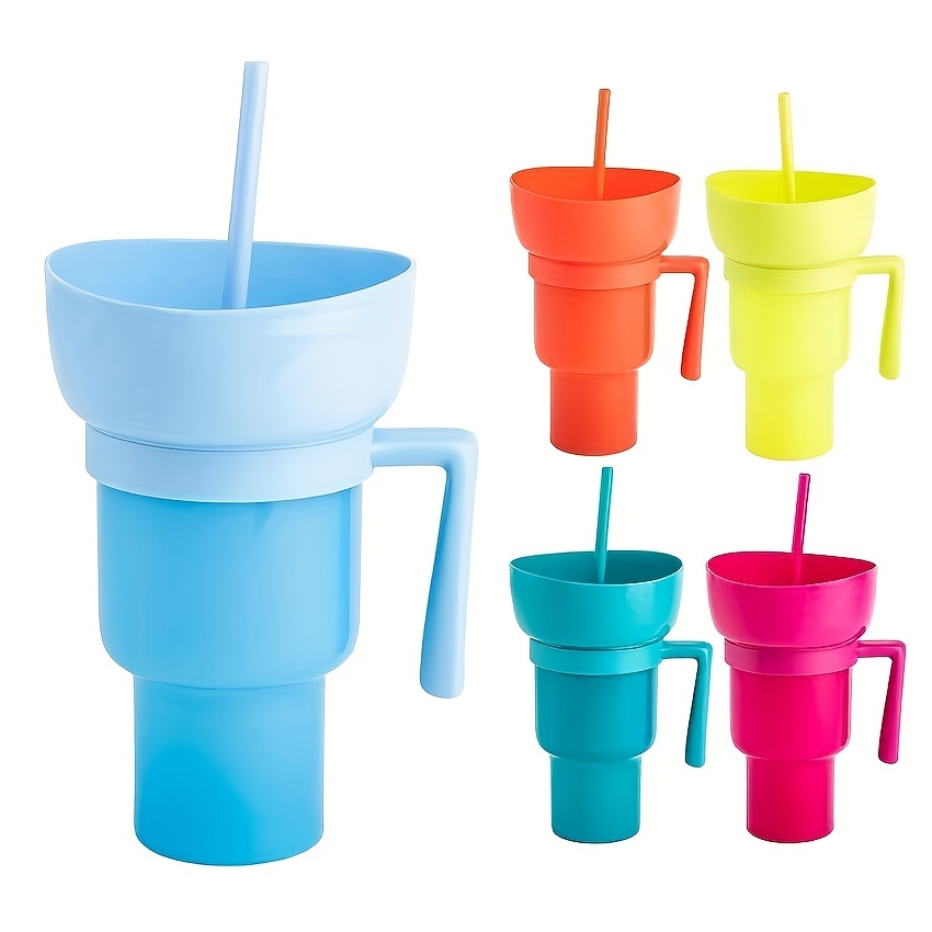 Silicone Snack Cups for Toddlers, Kids Snack Containers No Spill, Baby  Treat Holders with Handle Dust Proof Lid, 1PC 