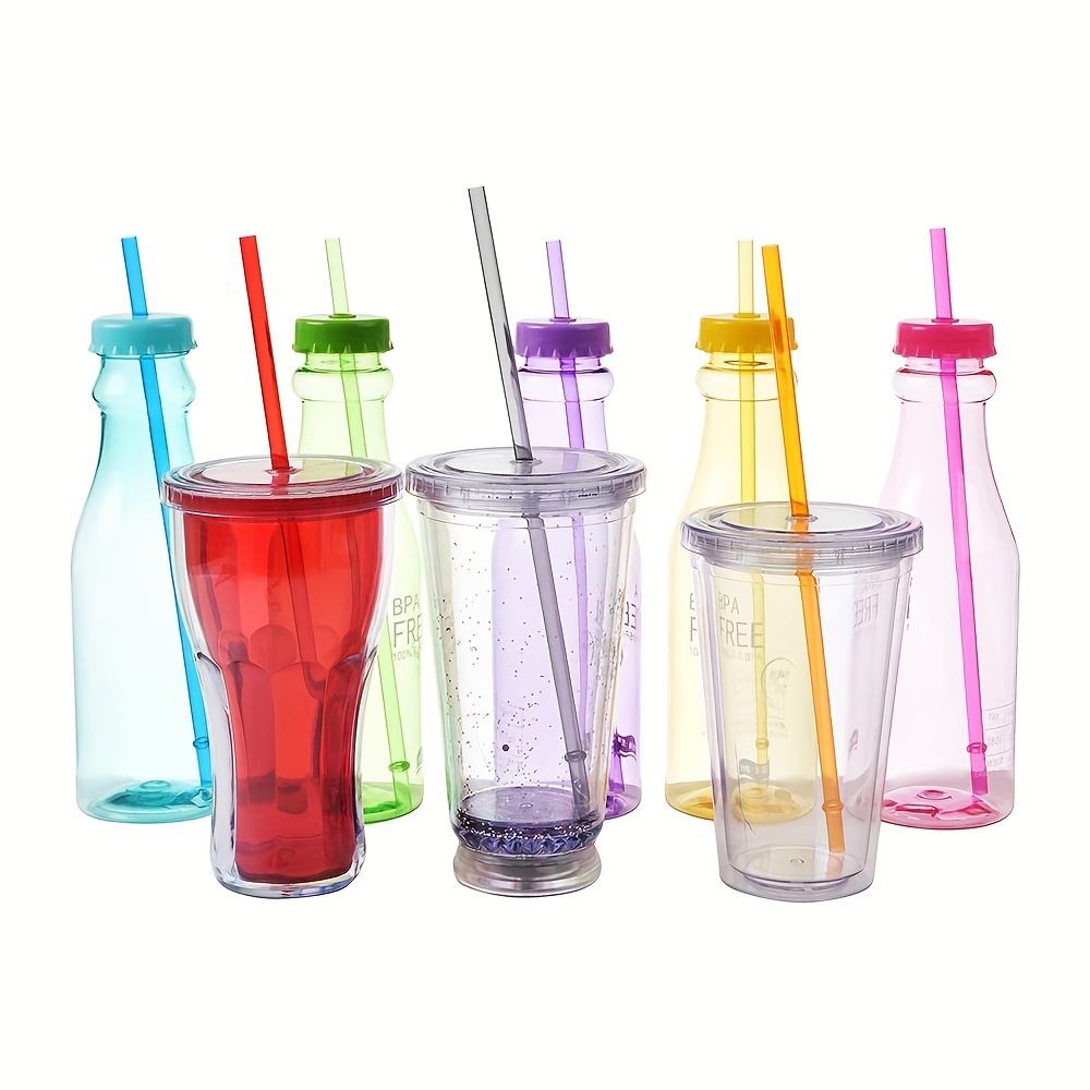 Reusable Glass Drinking Straws - -premium Glass Handmade Smoothie Straws  For Milkshakes, Frozen Drinks, Smoothies, Bubble Tea - For Smoothie,  Milkshake, Cocktail - Temu