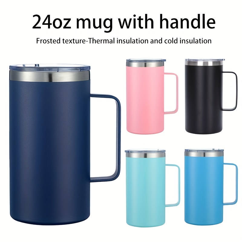 RTIC 16 oz Coffee Travel Mug with Lid and Handle, Stainless Steel  Vacuum-Insulated Mugs, Leak, Spill Proof, Hot Beverage and Cold, Portable Thermal  Tumbler Cup for Car, Camping, Sunflower 