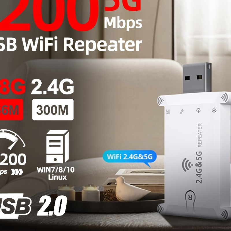 Antena USB WiFi Adaptador 1200Mbps - microtiendasonline