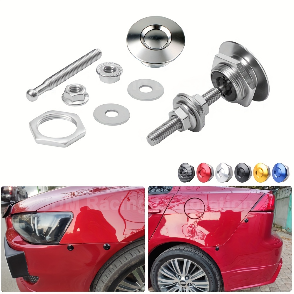 2Pcs Car Trunk Bumper Security Hook Lock Clip Quick Release Fasteners Kit  Metal