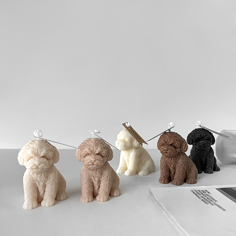 1 Molde Hacer Velas Forma Perro Peluche En 3d Moldes Cera - Temu