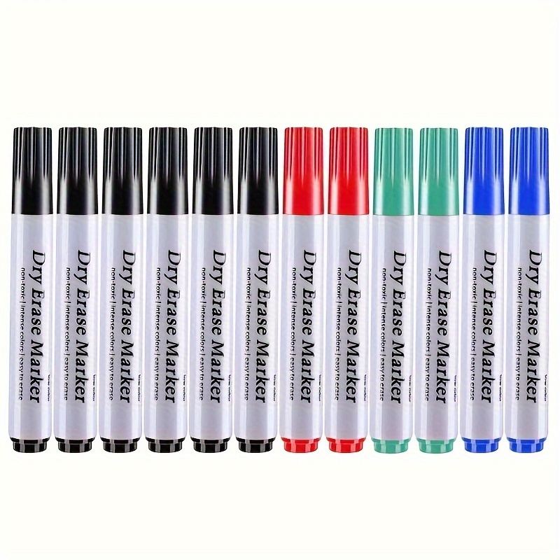 10Pcs Dry Erase Markers Ultra Fine Tip,0.5mm 3Colors Erasable Whiteboard  Markers for Kids,School,Office,Whiteboard Accessories