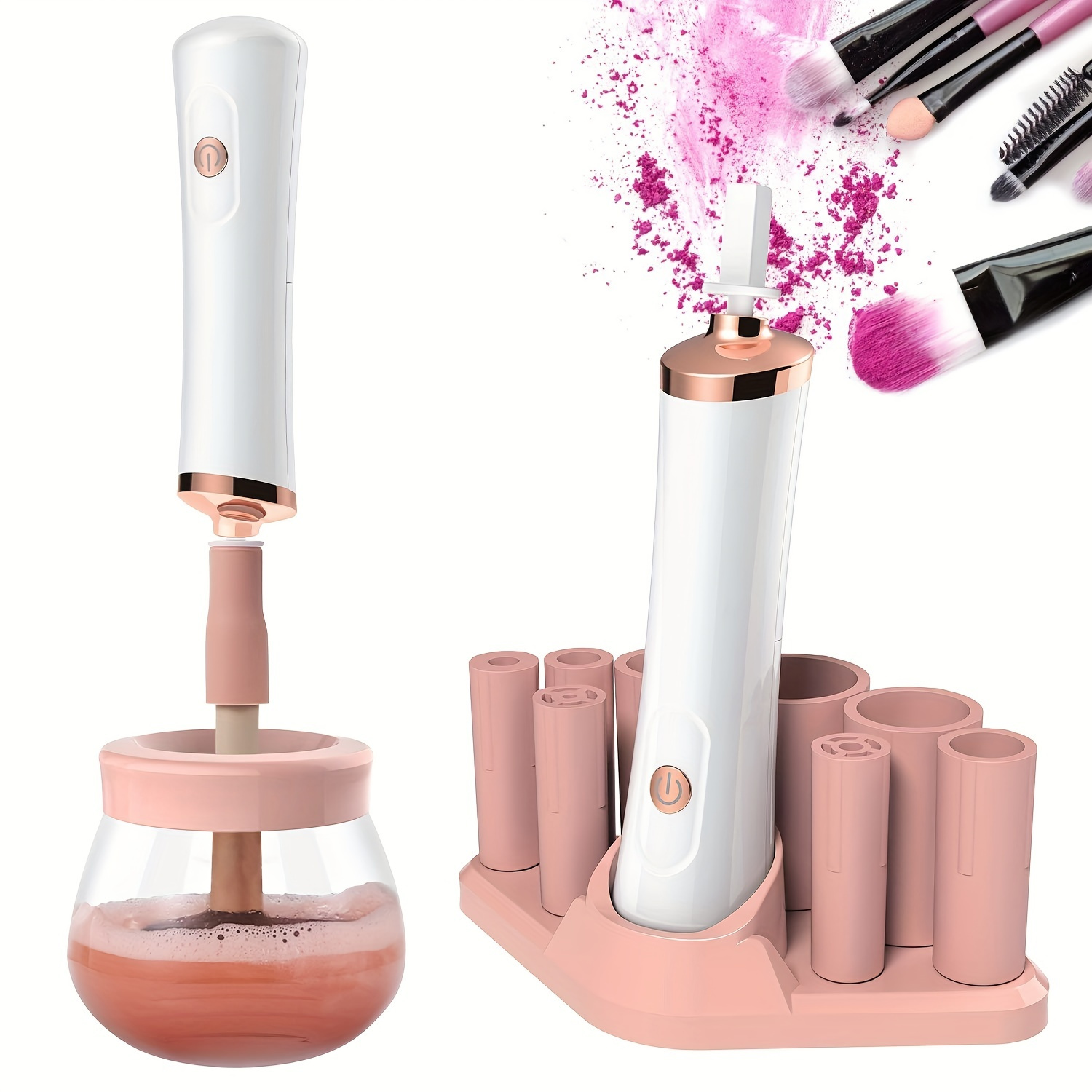 Makeup Brush Cleaner Dryer, Neeyer Super-Fast Electric Brush Cleaner  Machine Automatic Brush Cleaner Spinner Makeup Brush Tools