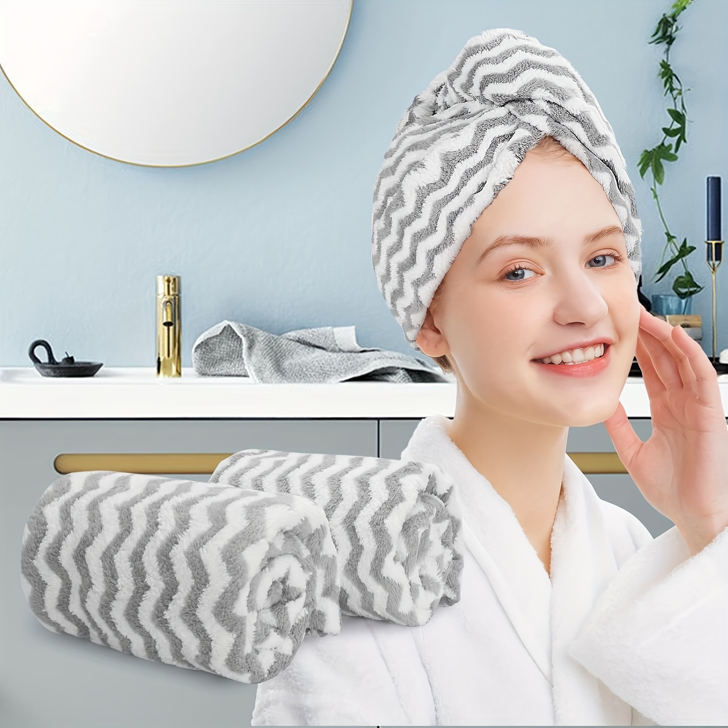 Super Absorbent Quick Dry Microfiber Hair Towel Wrap